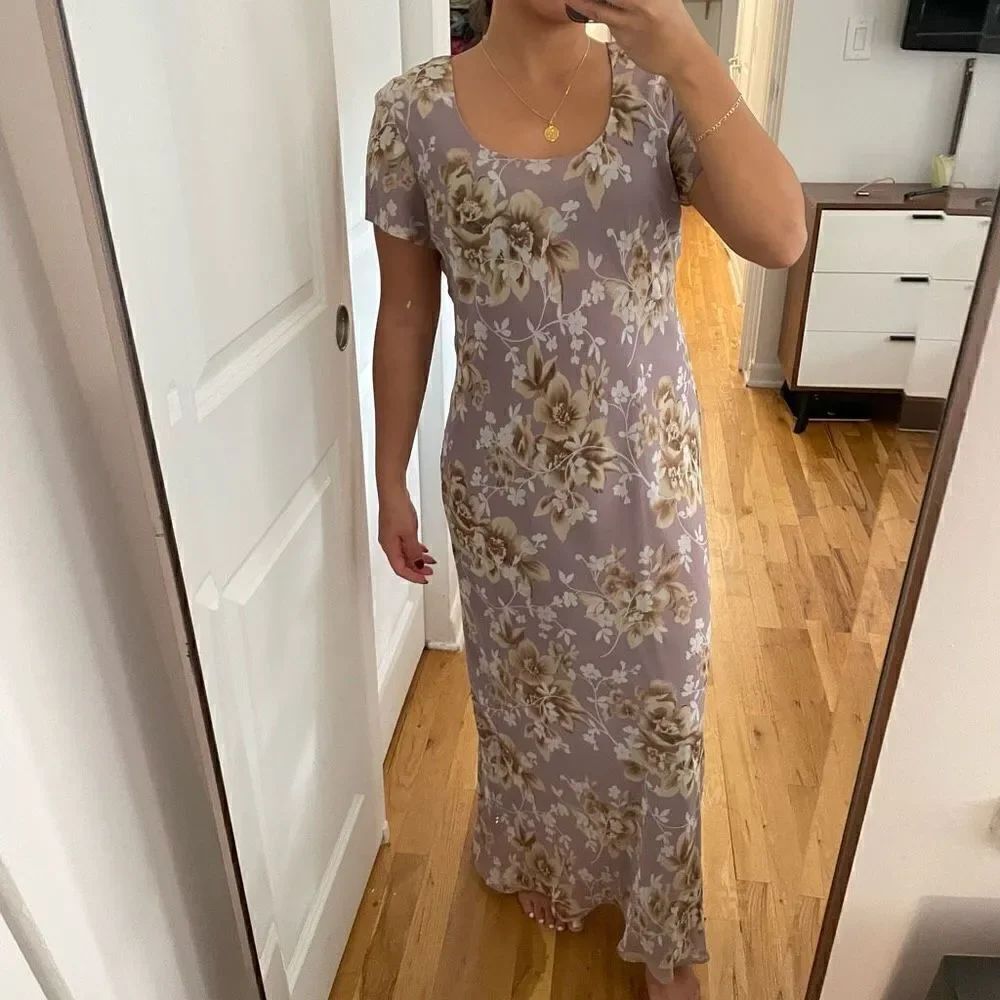 Vintage bias cut maxi dress